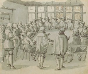 Réunion de guilde, seconde moitié du XVIIe siècle - Dutch School
